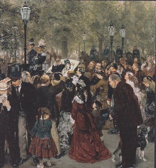 Abreise Konig Wilhelms I, Adolph von Menzel